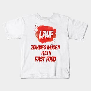 Zombies Halloween Lauf Zombie Spruch Kids T-Shirt